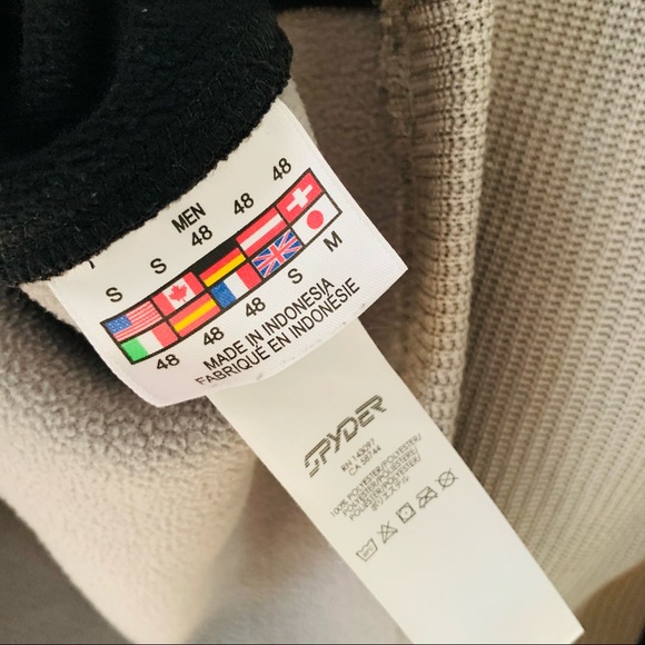 Spyder Mens 1/4 Zip Pullover Core Sweater, Charcoal Grey Small - Picture 10 of 13